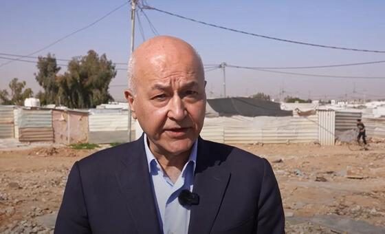 Верховный комиссар ООН по делам беженцев Бархам Салих в лагере беженцев Заатари в Иордании.